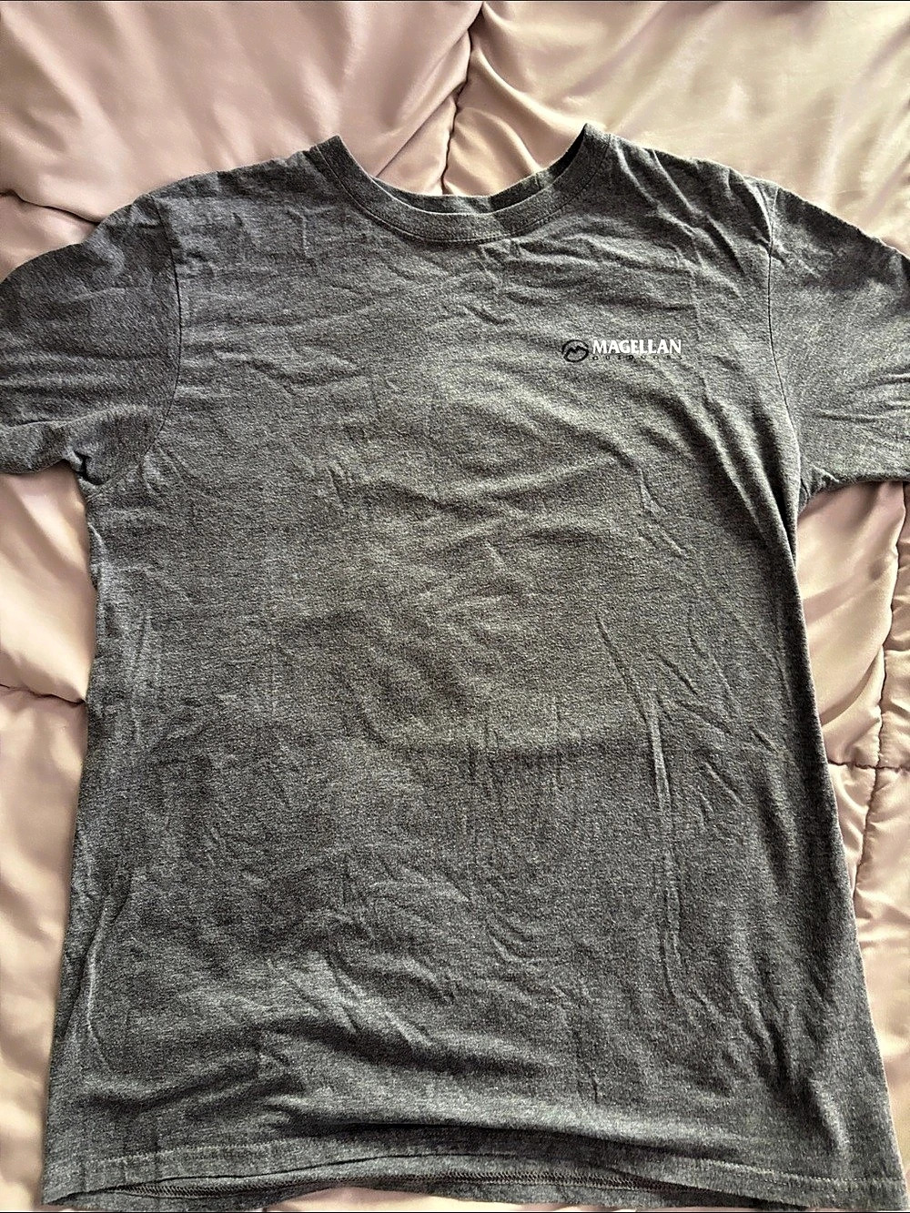 Magellan Outdoors Short Sleeve Graphic Tee Gray Size Medium